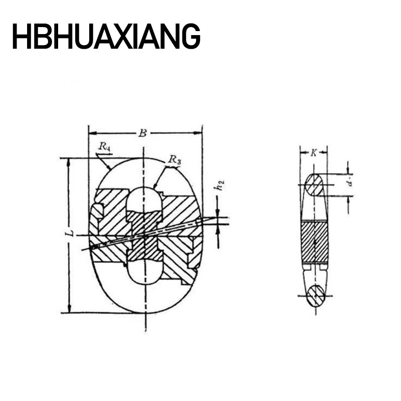 Marine mooring stud link kenter joining shackle for anchor chain