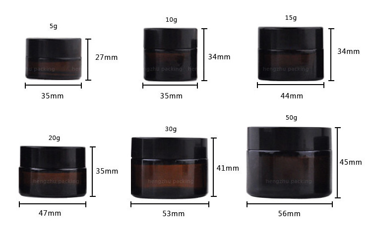 super march hot sale small empty 5g 10g 15g 20g 30g 50g 100g clear amber frosted glass cosmetic packaging glass jars for cream