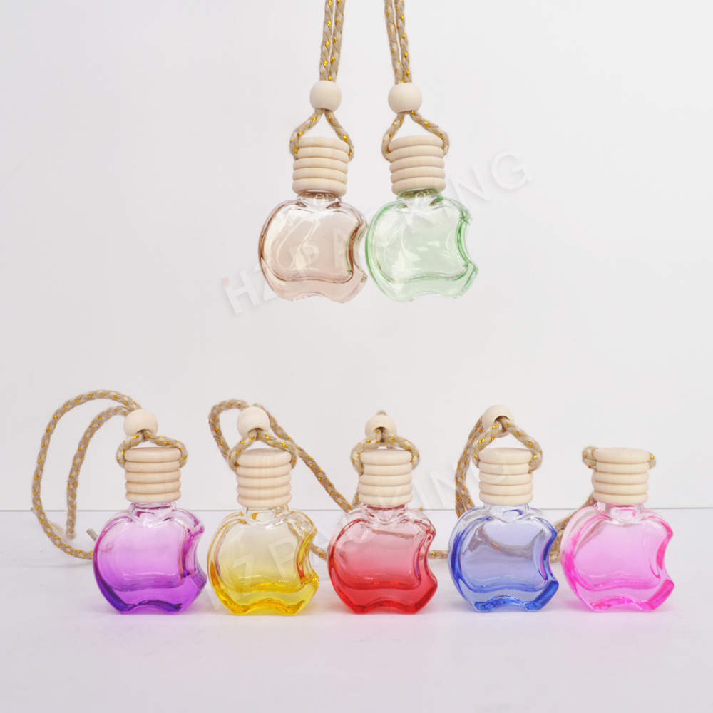 Hanging Auto Car Air Freshener Perfume Fragrance 8 Ml Durable Use Liquid Car Perfume Diffuser Glass Bottle