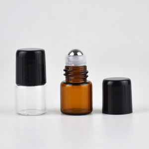 Stock Sample Mini Body Fragrance Essential Oil Perfume Roller Vials 1ml 2ml 3ml 5ml 10ml Clear Glass Roller Bottle