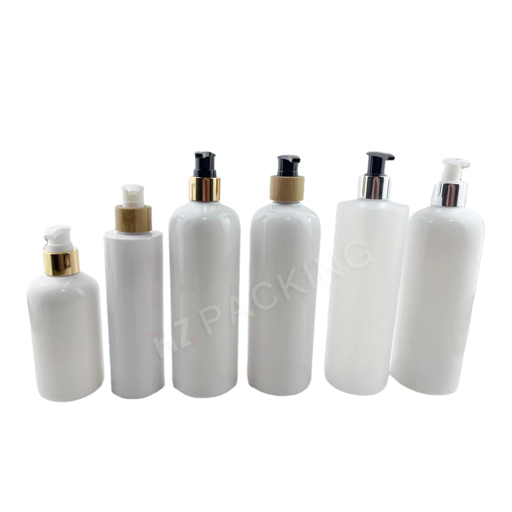 White Black Blue Pet Plastic Lotion Bottles Hair Oil Shampoo Dispenser Cosmetic Emulsion Cream 100/150/200ml Lotion Pump Bottle