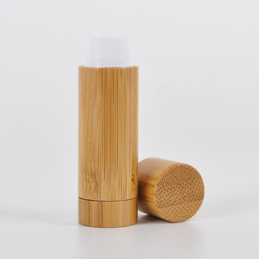 5g Wholesale Eco Friendly Bamboo Lip Balm Tube For Cosmetic Empty Lipstick Containers Lip Balm Stick Container