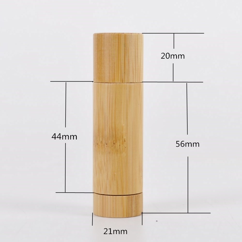 5g Wholesale Eco Friendly Bamboo Lip Balm Tube For Cosmetic Empty Lipstick Containers Lip Balm Stick Container