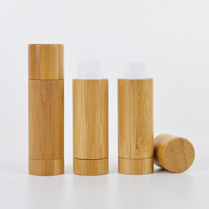 Hot Selling Wooden 5g Lip Balm Tube Bamboo Lipstick Tube High Quality Lip Balm Case Wholesale