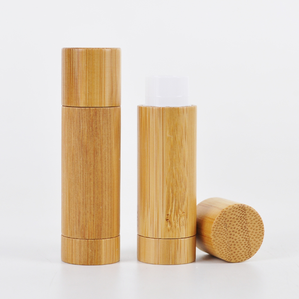 Hot Selling Wooden 5g Lip Balm Tube Bamboo Lipstick Tube High Quality Lip Balm Case Wholesale