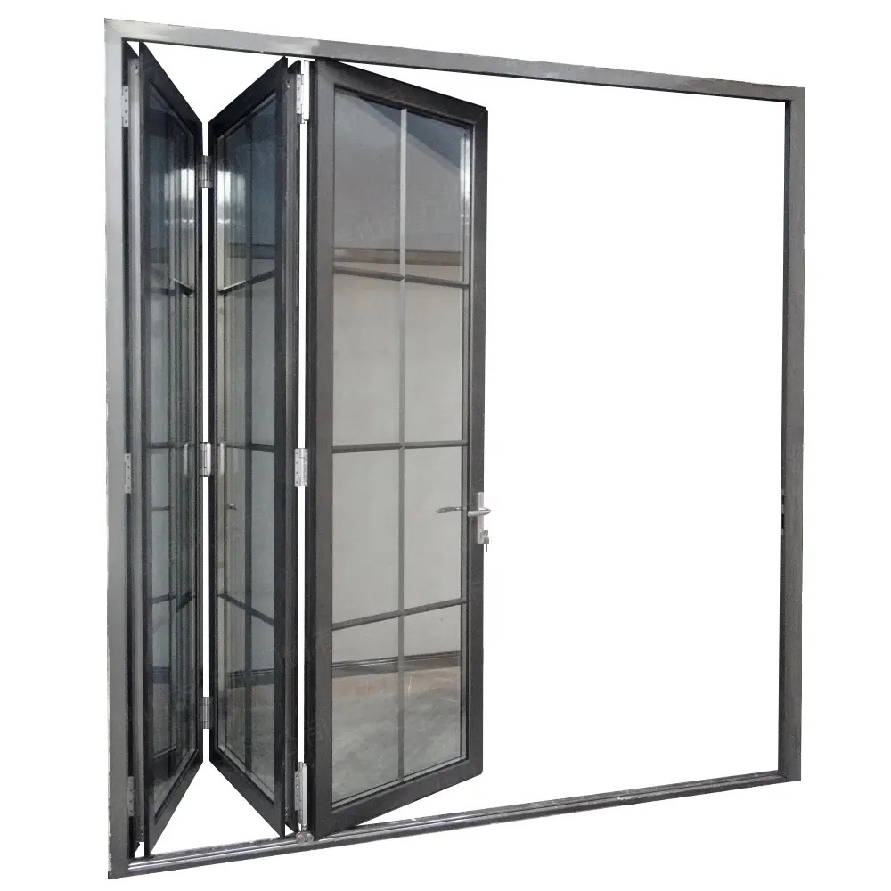 Thermal aluminum louvered aluminium fold doors used exterior doors for sale Solution to Bullet Proof in USA Australia market