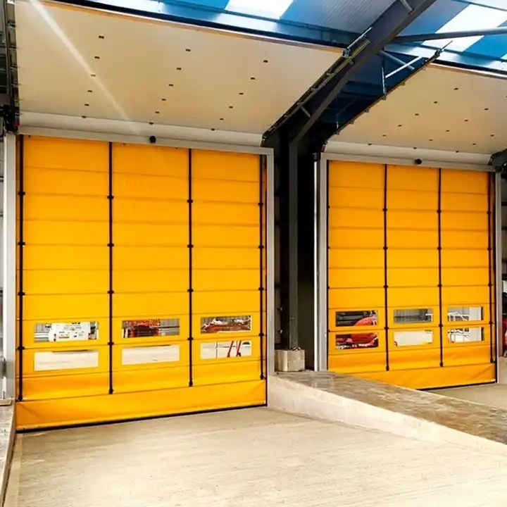 excellent wind resistance fast interior folding door multiple wind bars stacking high speed door safety stacking rapid door