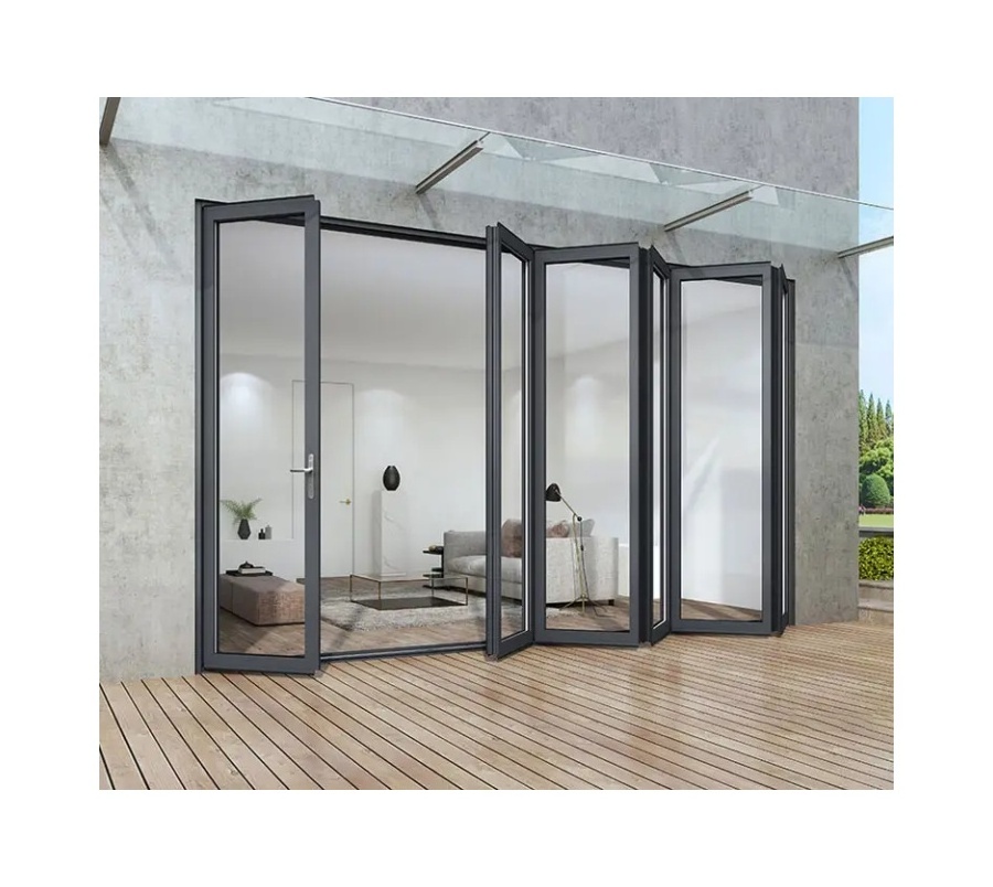 Thermal aluminum louvered aluminium fold doors used exterior doors for sale Solution to Bullet Proof in USA Australia market