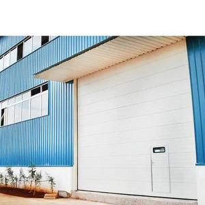 Strong wind resistant and reinforced steel door panels storage vertical doors for large warehouses elevated sectional door