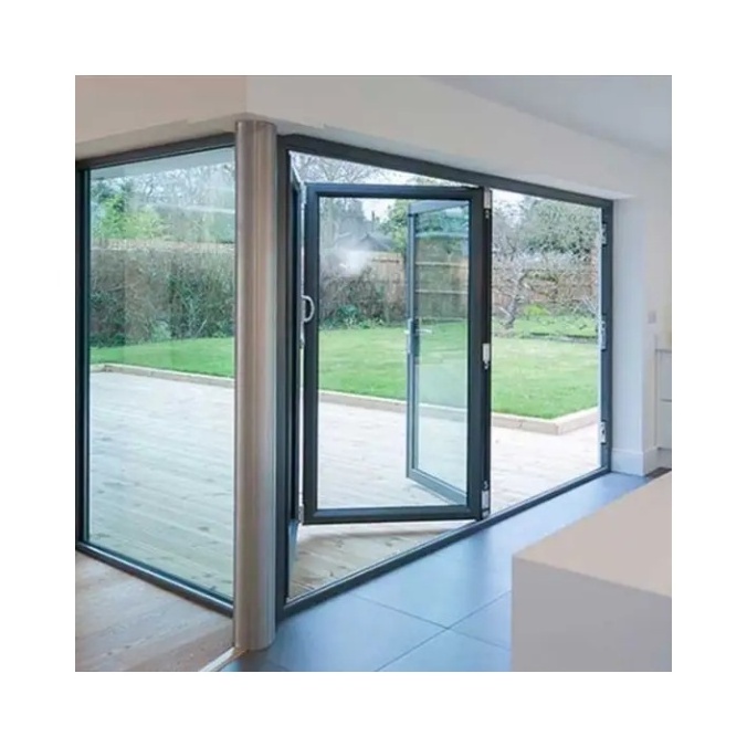 Thermal aluminum louvered aluminium fold doors used exterior doors for sale Solution to Bullet Proof in USA Australia market