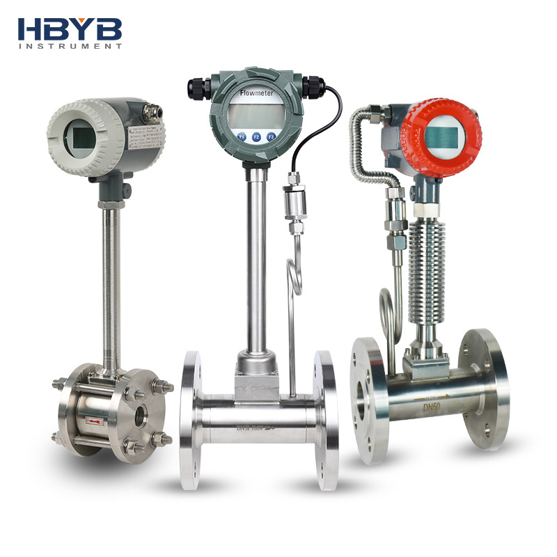 Digital liquid steam gas flow meter digital steam propane biogas vortex compressor air hydrogen gas flow meter