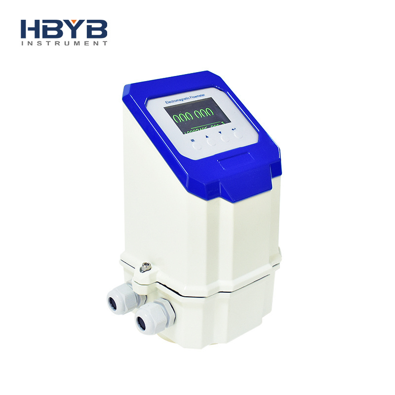 electromanetic flowmeter plus cnverter bi directional  brine chemical fertilizer irrigation flow meter industrial