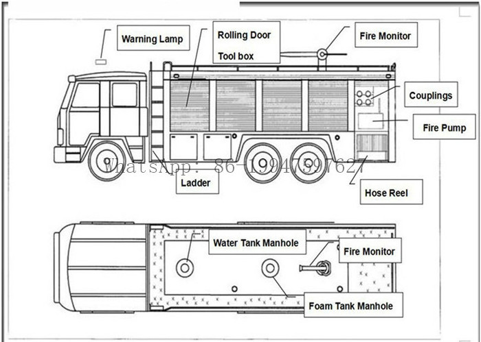 4000 liter water ISUZU fire truck