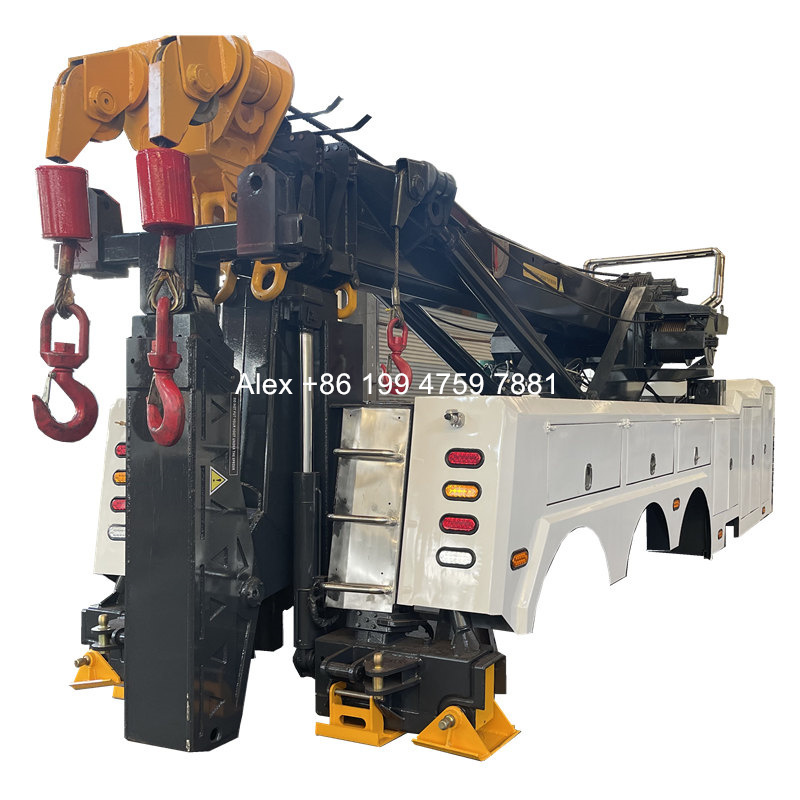 4 winches highly custom made DOT certified 50 tons 75 tons rotator wrecker body for heavy duty wrecker body