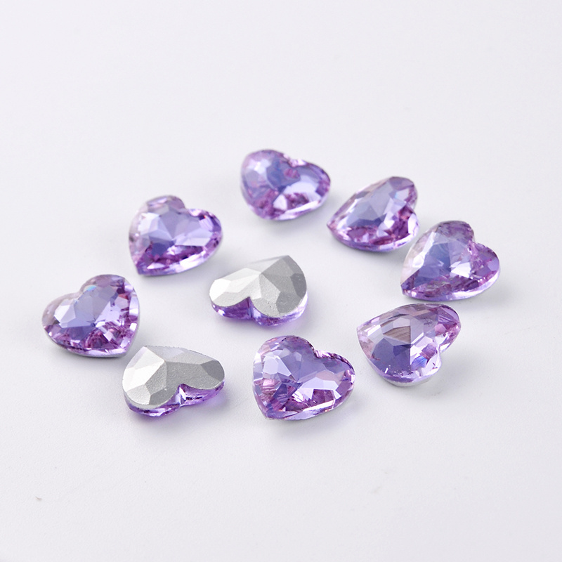 Hot Sale Gemstone Beads Heart Shaped Rhinestones for DIY Craft