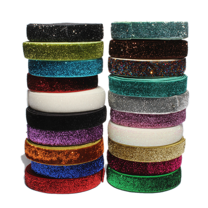 1.5cm wide elastic webbing glitter gold onion tape nylon elastic girl hair bands accessories clothing accessories