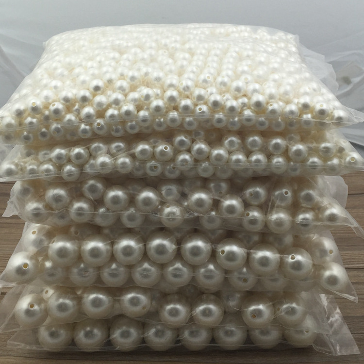 Cheap ABS plastic pearl beads wholesale White imitation pearl