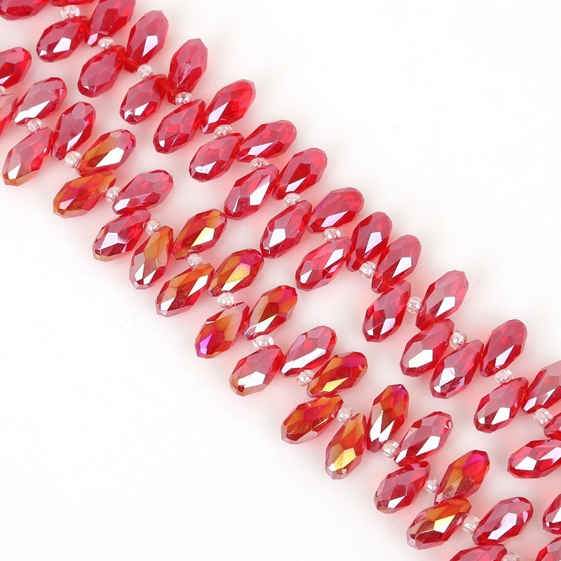 JC wholesale faceted 6*12mm top hole teardrop crystal beads multi colors diy glass jewelry beads glass