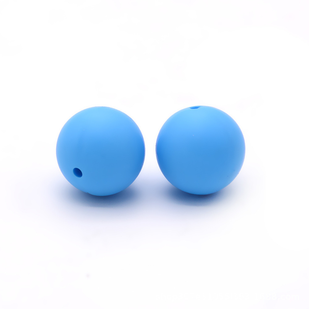 JC silicone focal beads wholesale food grade teething gel round silicon bead 15mm spot stocks