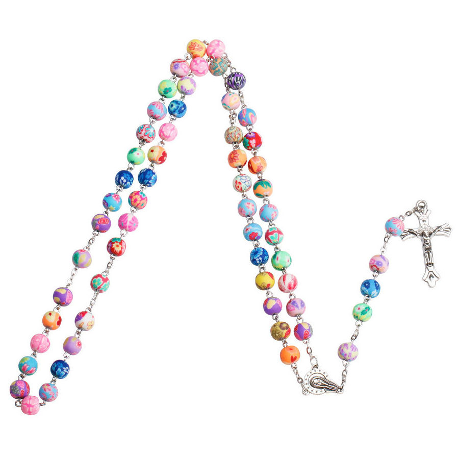 Customized Rosary Beads Catholic Religious Stainless Steel Rosary Bead Necklace