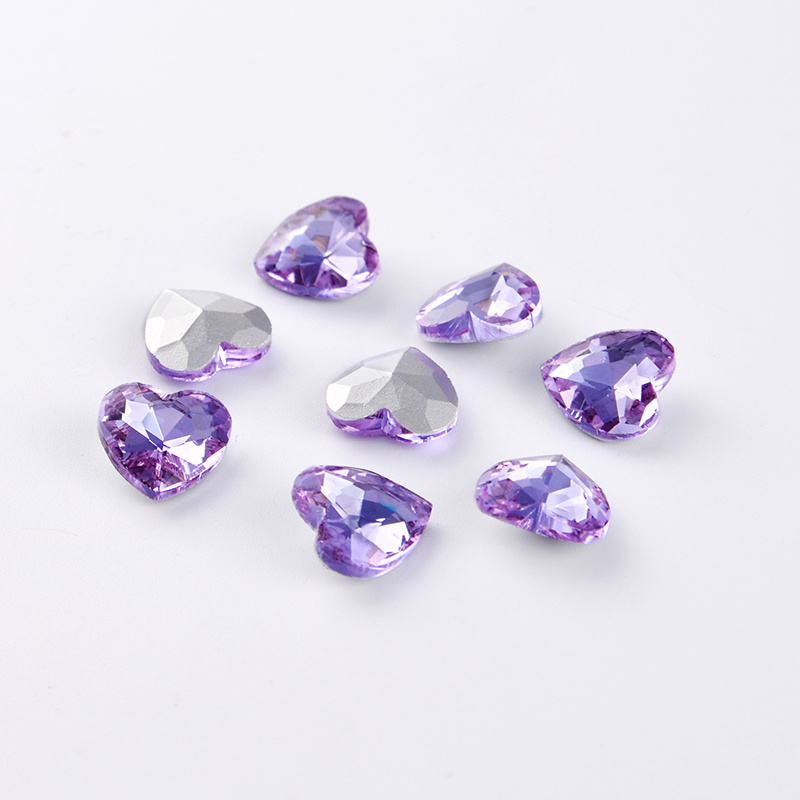 Hot Sale Gemstone Beads Heart Shaped Rhinestones for DIY Craft