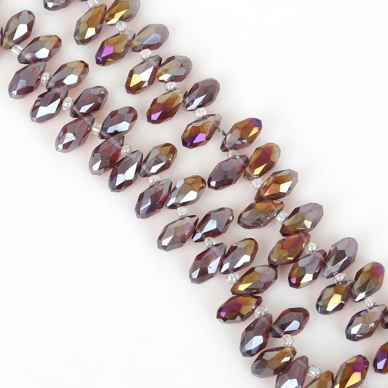 JC wholesale faceted 6*12mm top hole teardrop crystal beads multi colors diy glass jewelry beads glass