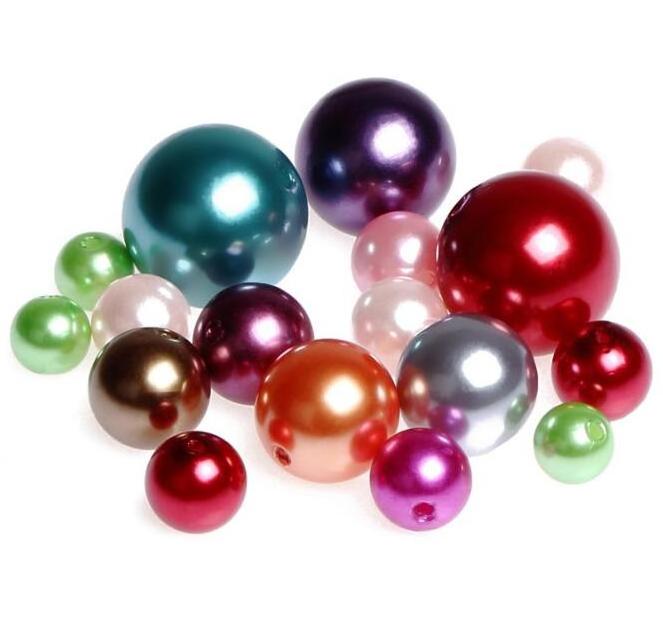 Cheap ABS plastic pearl beads wholesale White imitation pearl