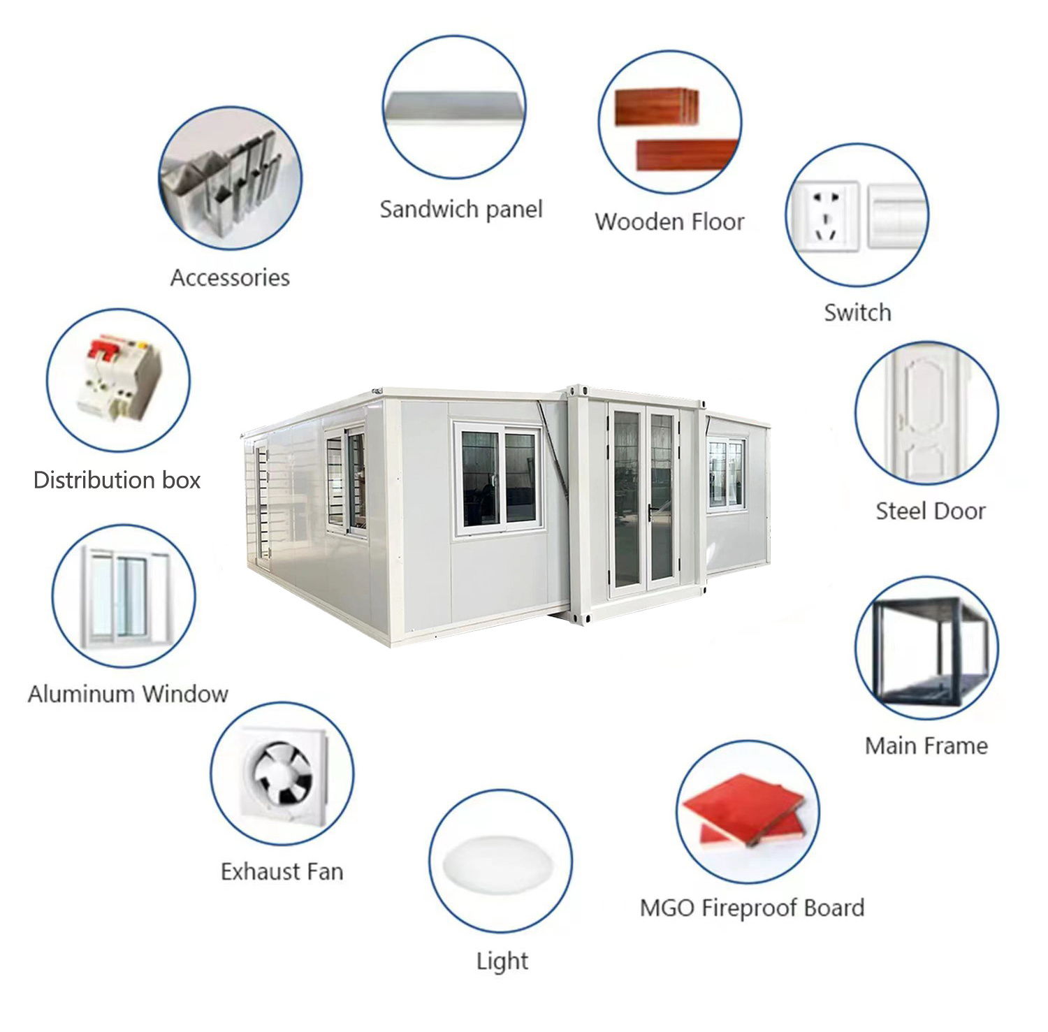 Easy Folding Granny Flat 40ft 20ft Prefab Container Expandable House ...