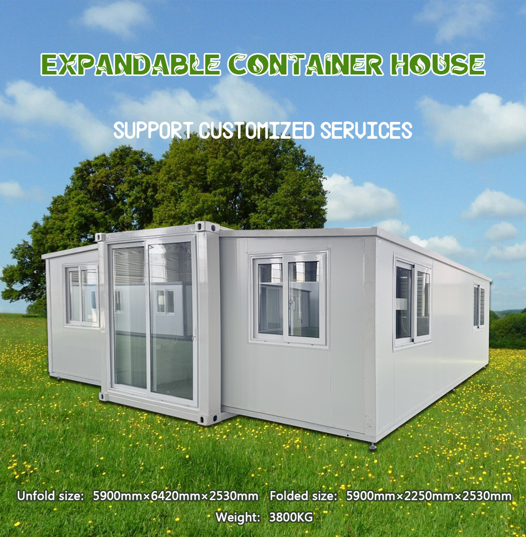 Modern Foldable design Waterproof 20ft 30ft 40ft Villa Expandable Container House with 2 3 4 5 Bedroom