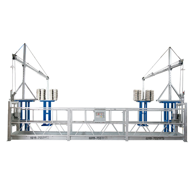 Building aerial construction zlp800 andamios colgantes scaffolding zlp630 suspended rope used swing stage