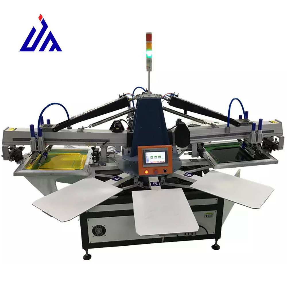 auto tshirt flat textile automatic silk screen printer printing rotary machine for t-shirt