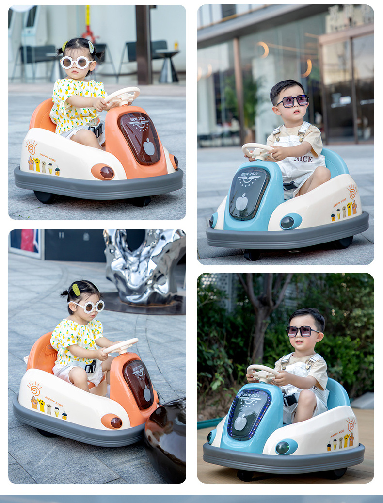 Children's electric bumper car children's baby toy car can sit on a person with remote control household baby four-wheel toy car