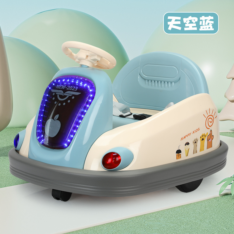 Children's electric bumper car children's baby toy car can sit on a person with remote control household baby four-wheel toy car