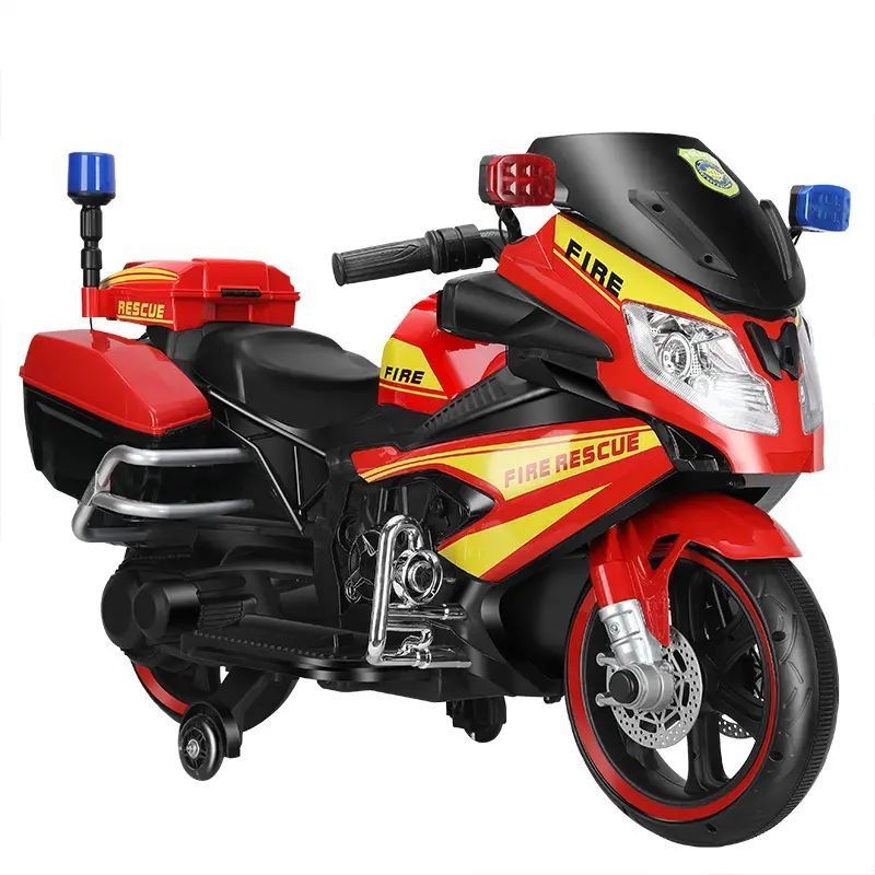 Children's electric motorcycle two-wheeled baby boys and girls double large rechargeable police car toy car