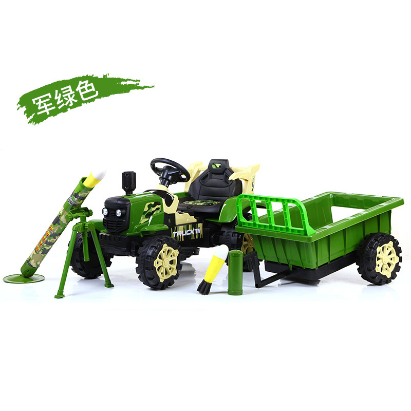 Internet celebrity tractor children's electric car four-wheel remote control double adult child toy car birthday gift baby