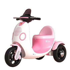 Kid electric car Electric motorcycle Electric bike Three-wheeled baby bike Two seats ride on toy car for 2-6 years kid