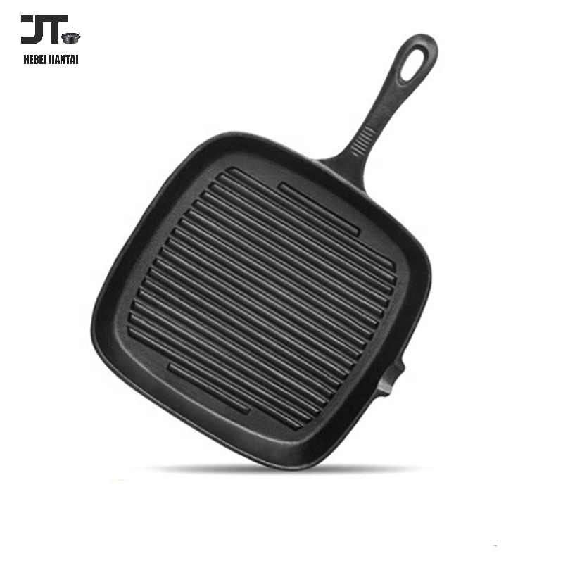 Square Cast Iron Grill Pan, Griddle Nonstick Stove Top Skillet,Chef Quality Perfect for Meats Steak Fish And Vegetables,Enameled