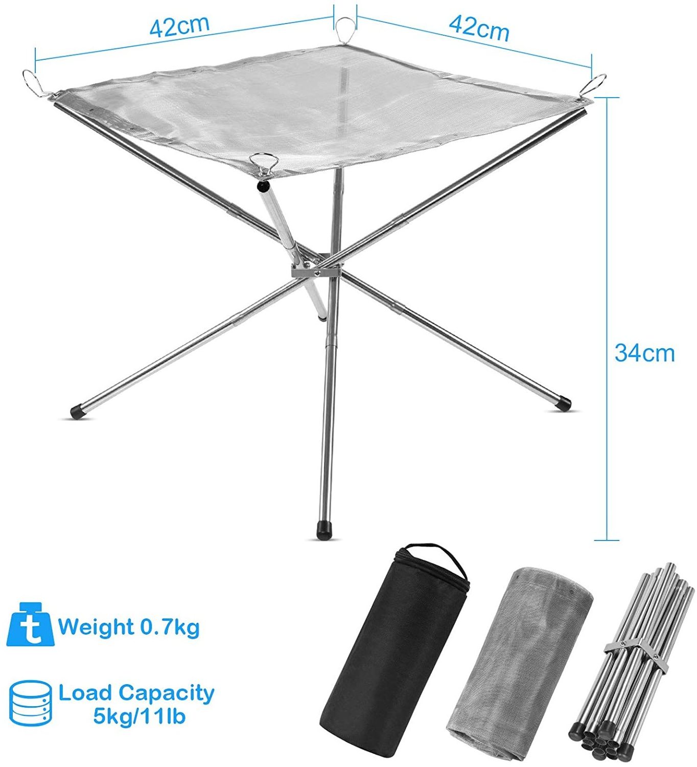 pitcity bonfires portable fire pitportable fire pit campingstainless steel fire pit foldable