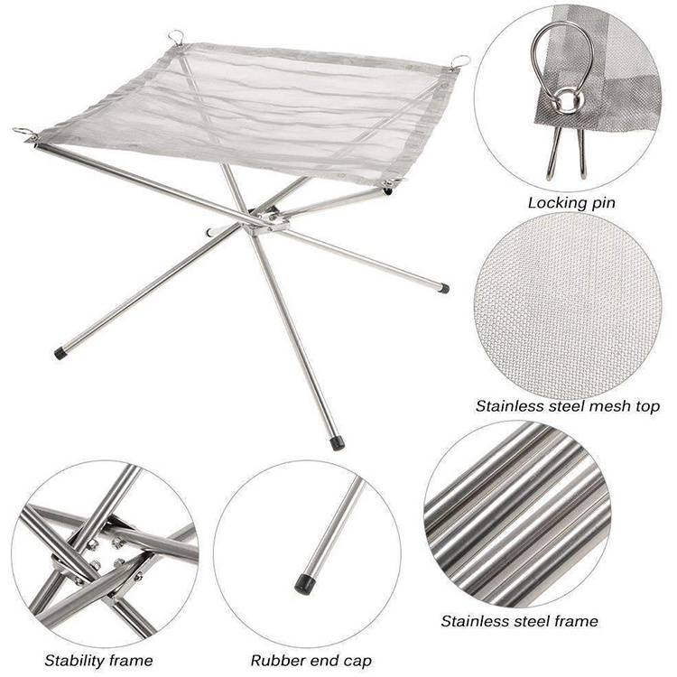 pitcity bonfires portable fire pitcamping folding table fire pitstainless steel fire pit foldable