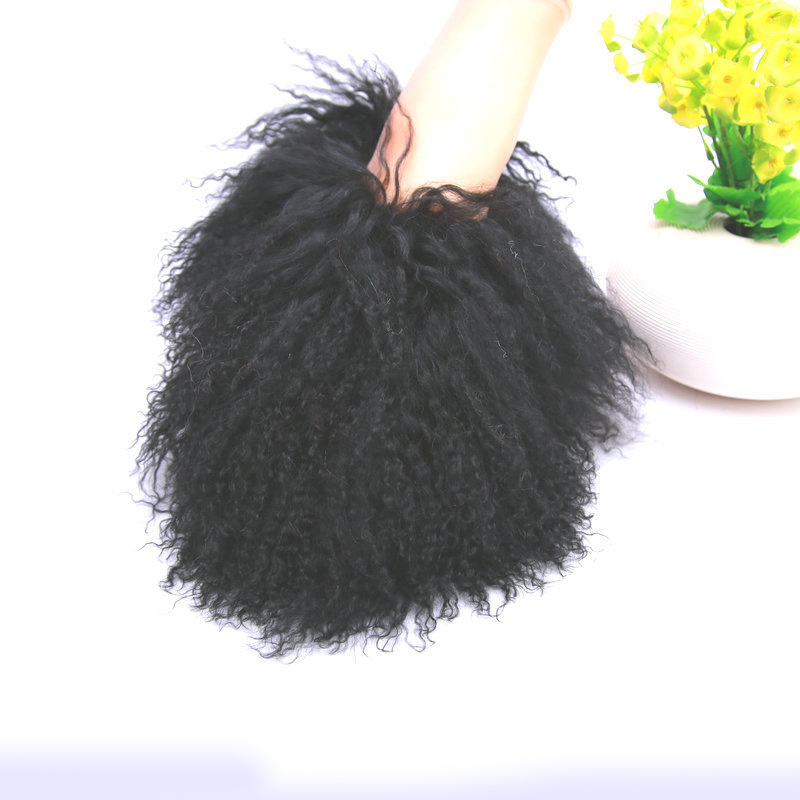 Custom Logo Fluffy Fashion Real Mongolian Fur Slippers for Women