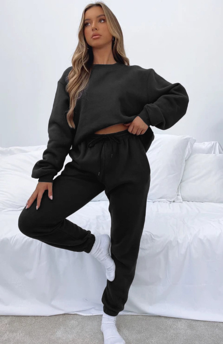 sweatpants and hoodies full set jogger tracksuit custom women high quality sportswear 2 piece logo urban sweatsuit