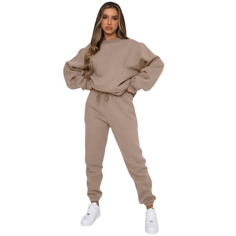 sweatpants and hoodies full set jogger tracksuit custom women high quality sportswear 2 piece logo urban sweatsuit