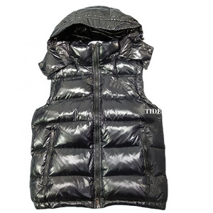 Wholesale Fashion Heated Puffer Fur Sleeveless Winter Vest for Men Women Cotton Filled Waistcoat Style with Solid Pattern Logo