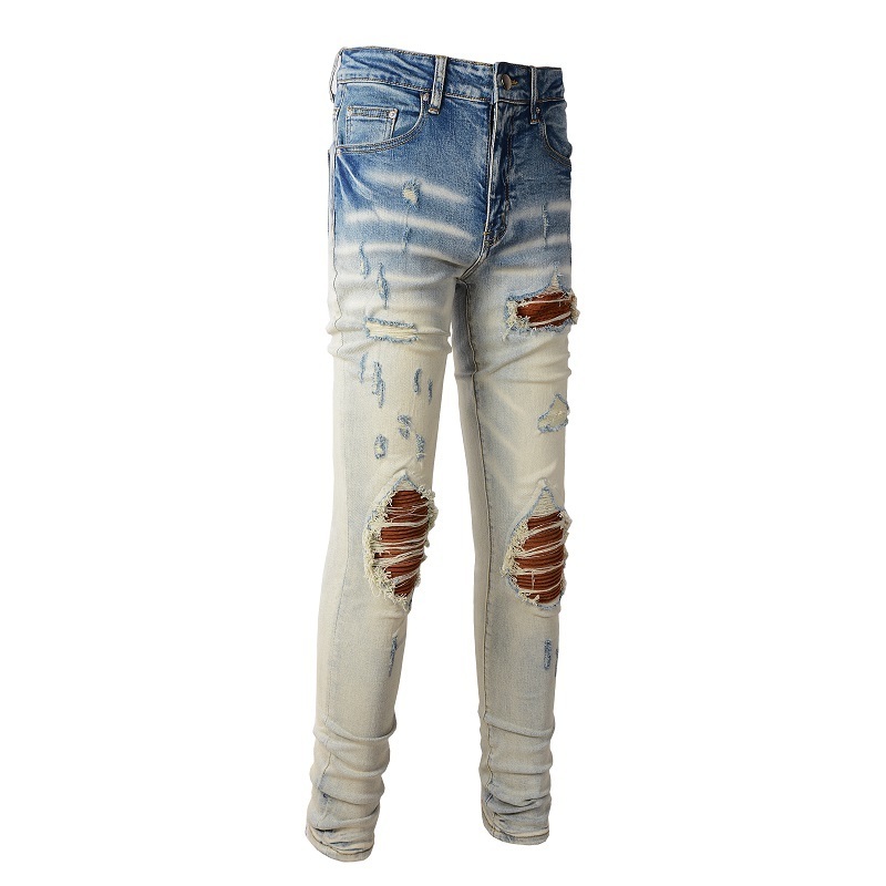 2023 new arrival wholesale stretch skinny  jeans for men slim fit denim