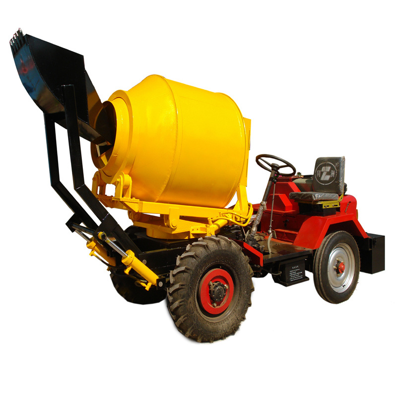 Jinghong Small Concrete Automatic Feeding Mixer Truck Loading and Unloading Integrated Concrete Mixer