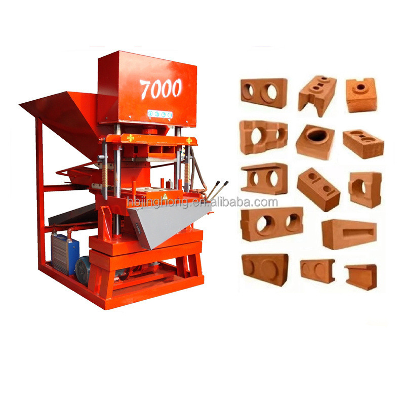 Full automatic earth soil mud clay interlocking ecological brick machine automatic clay brick factory