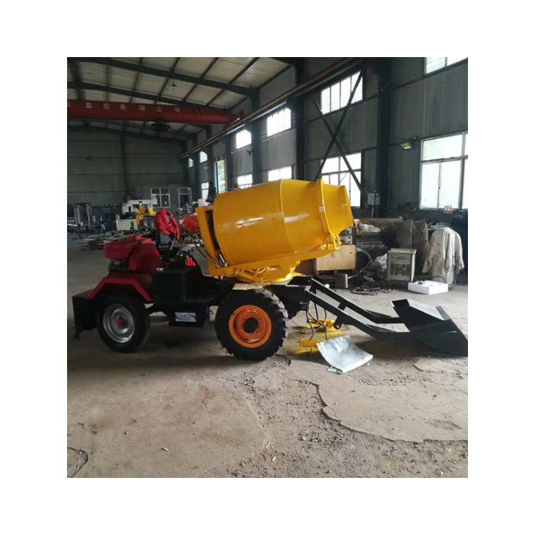 Jinghong Small Concrete Automatic Feeding Mixer Truck Loading and Unloading Integrated Concrete Mixer