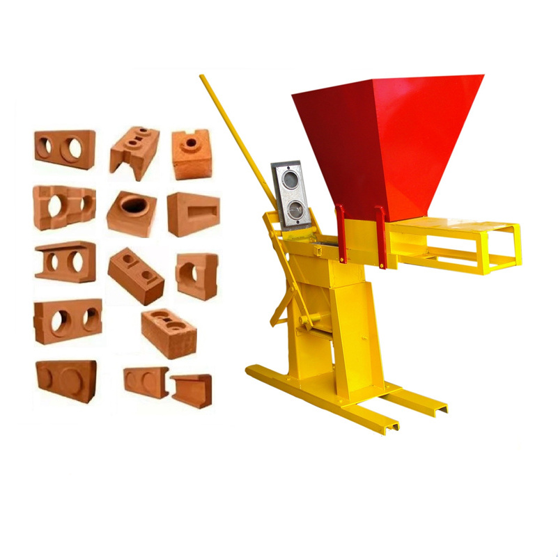 Cheap Hand Operated Soil Hollow Brick Making Machine Manual Clay Lego Interlocking Brick Paving Brick Making Machine