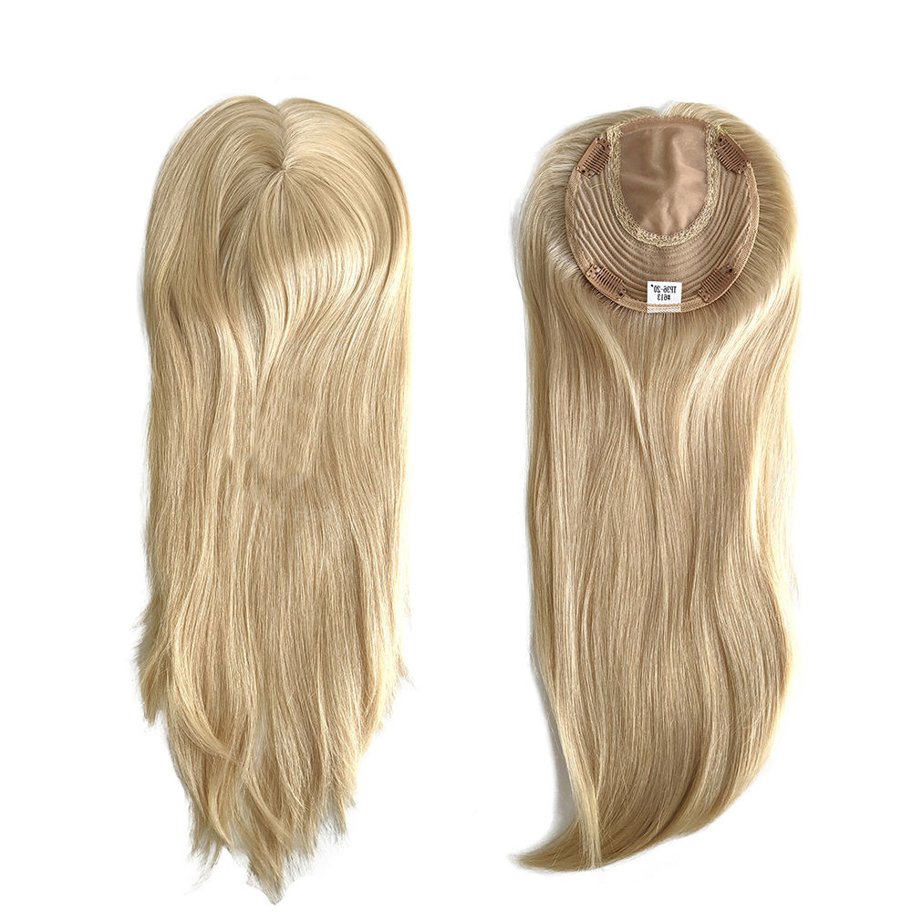 New Designed Long Blonde Chinese Cuticle Remy Human Hair Pieces Injection Lace Topper Hair for Women