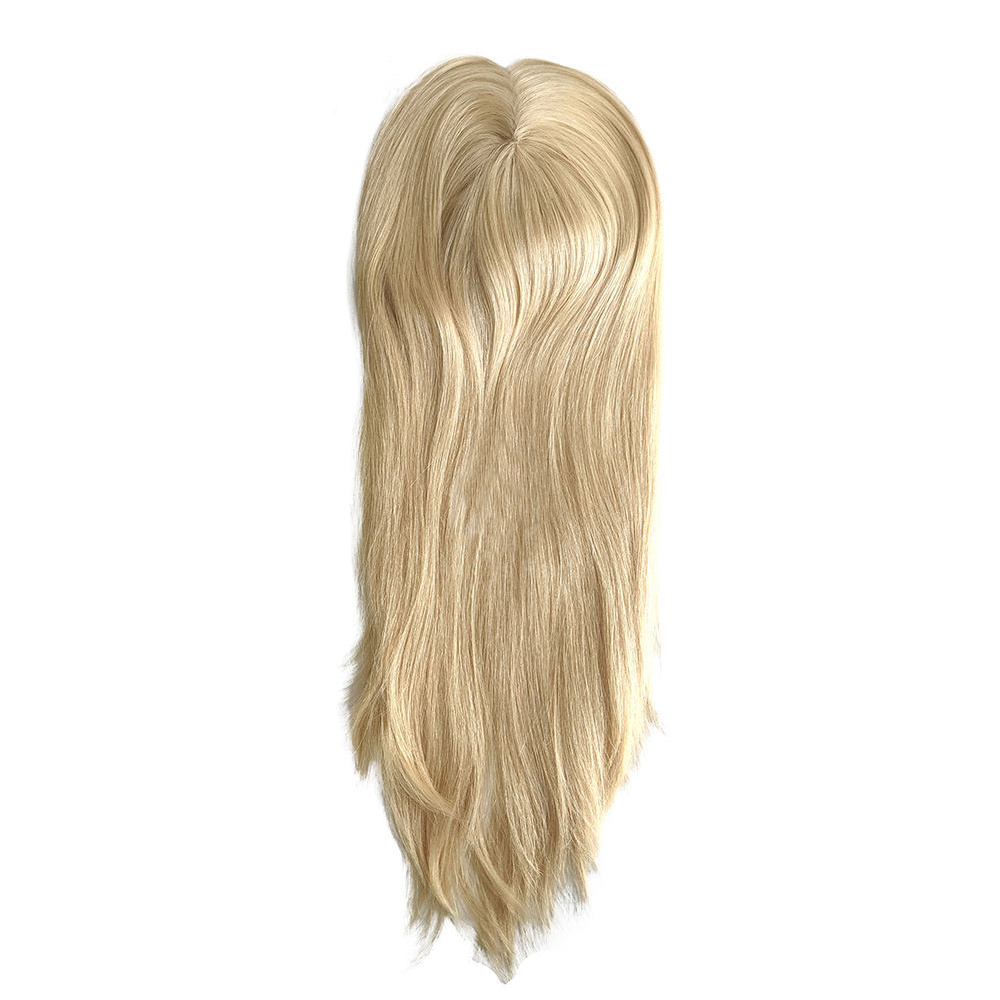 New Designed Long Blonde Chinese Cuticle Remy Human Hair Pieces Injection Lace Topper Hair for Women